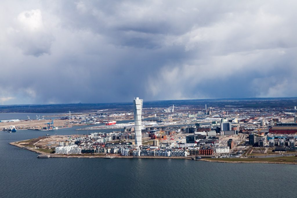 Luftbild der Stadt Malmö